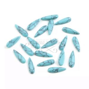 #073 Plata – Aguja Marble Turquesa
