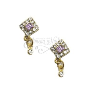 #027 Oro- Colgante Rombo Purple