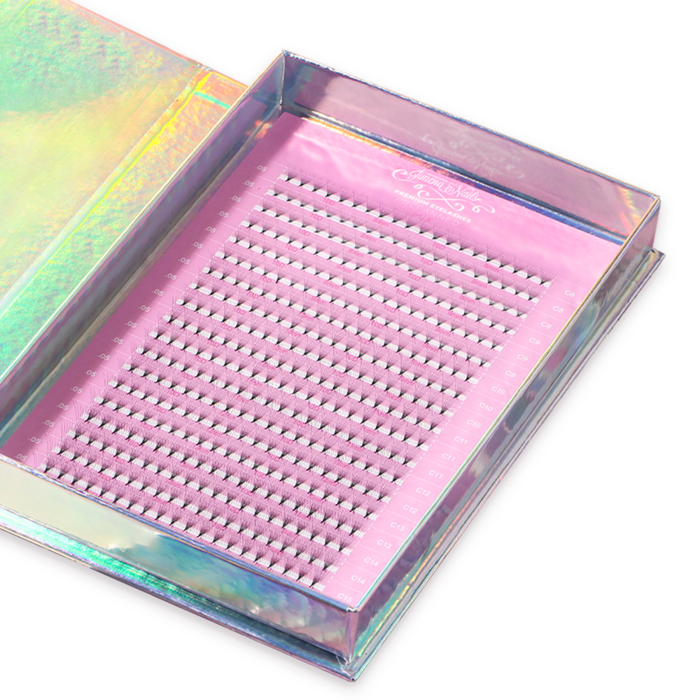 Prefanned Premium Eyelashes 5D – 0,07 (C) – (400 fans) - Imagen 2
